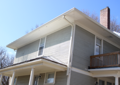New gutters on first and second story of home in Grand Rapids